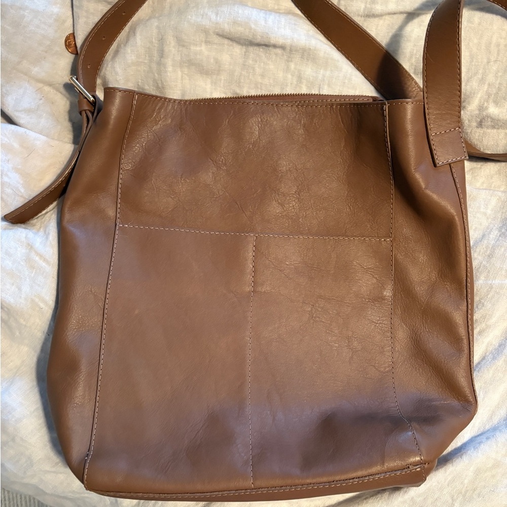 Elegant Brown Leather Tote